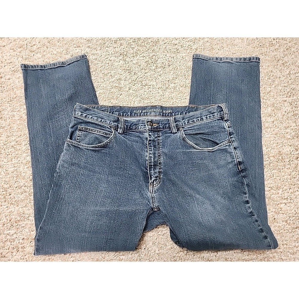 Duluth Trading Flex Weekender Jeans‎ Mens Blue Straight 36x30